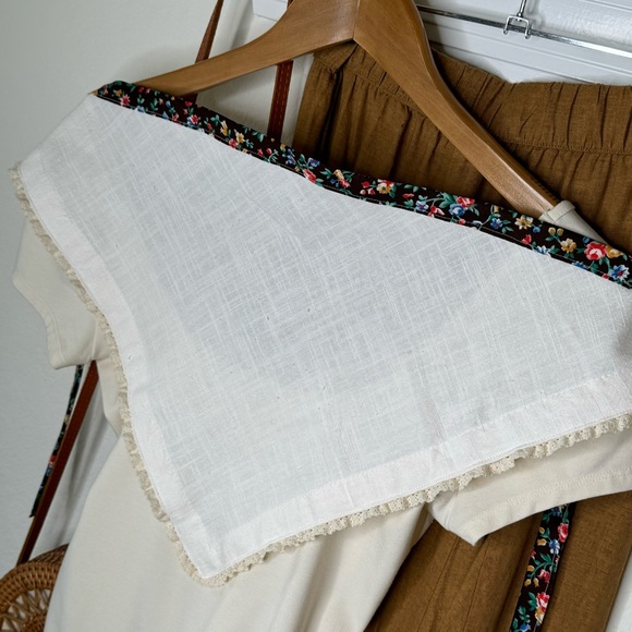 Handmade Cottagecore Natural Cotton Hair Scarf - Picture 8 of 9